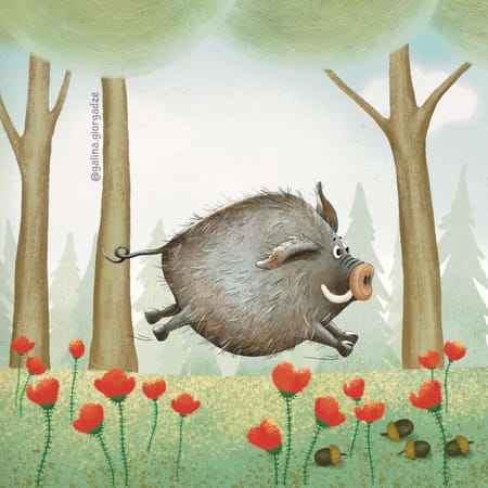 Image of: Boar on the Run